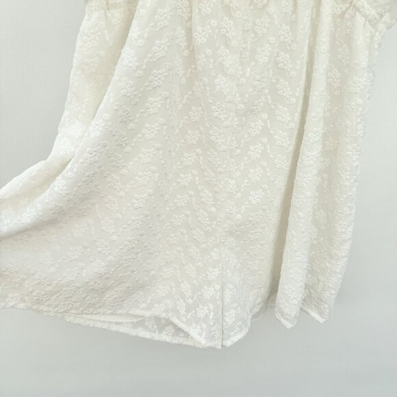 Ali & Jay Romper Lace Short White Boho Festival Bridesmaid Party Lined Medium - Picture 5 of 16